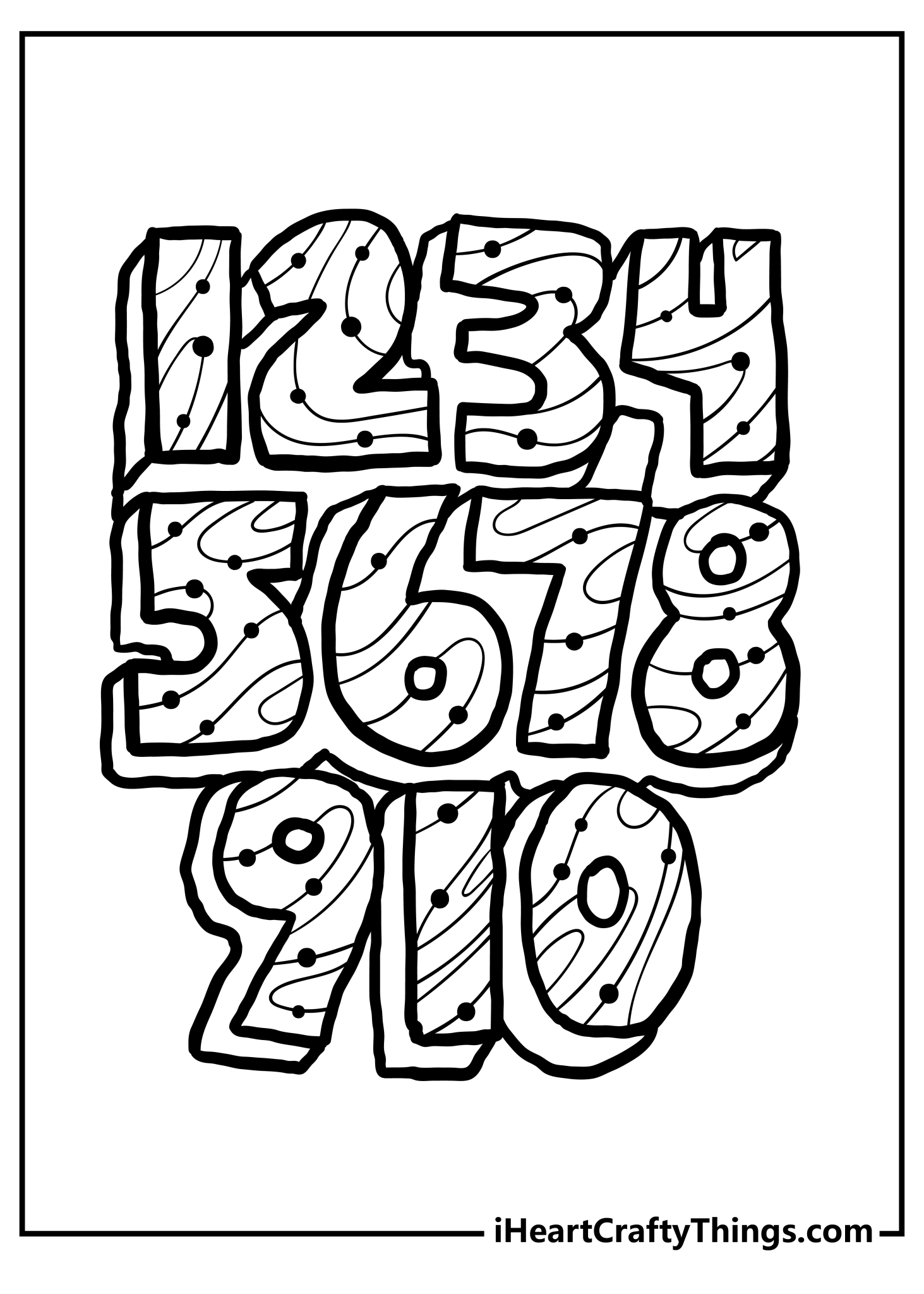Number Coloring Pages For Kids