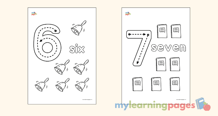 NUMBERS COLORING PAGES My Learning Pages