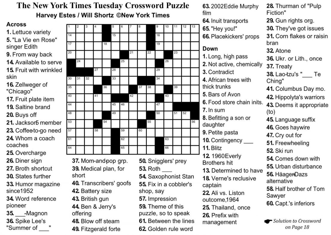 Nytimes Crossword Puzzle 0226 Answers Portsupermarket