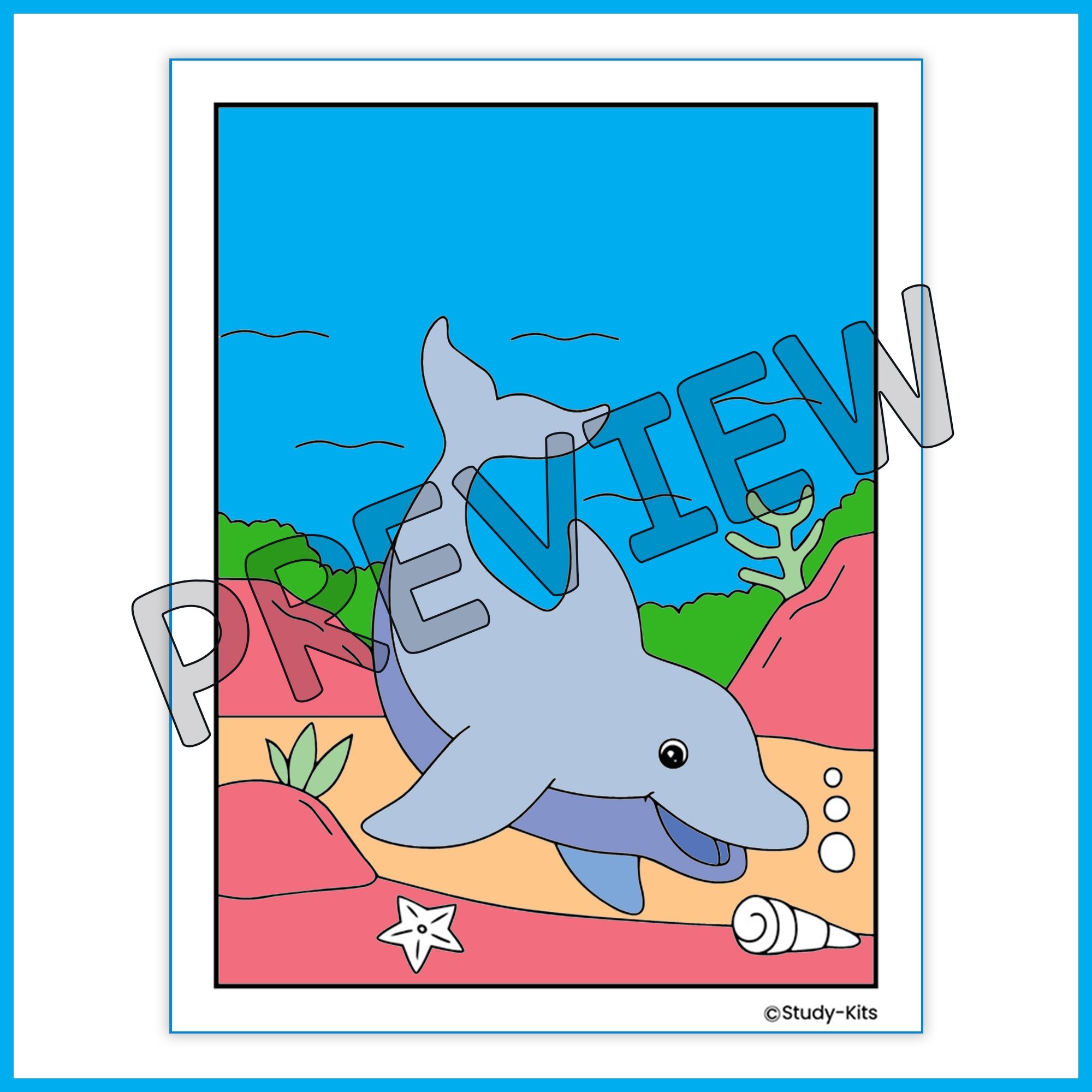 Ocean Animals Coloring Pages Ocean Adventures Coloring For Kids 