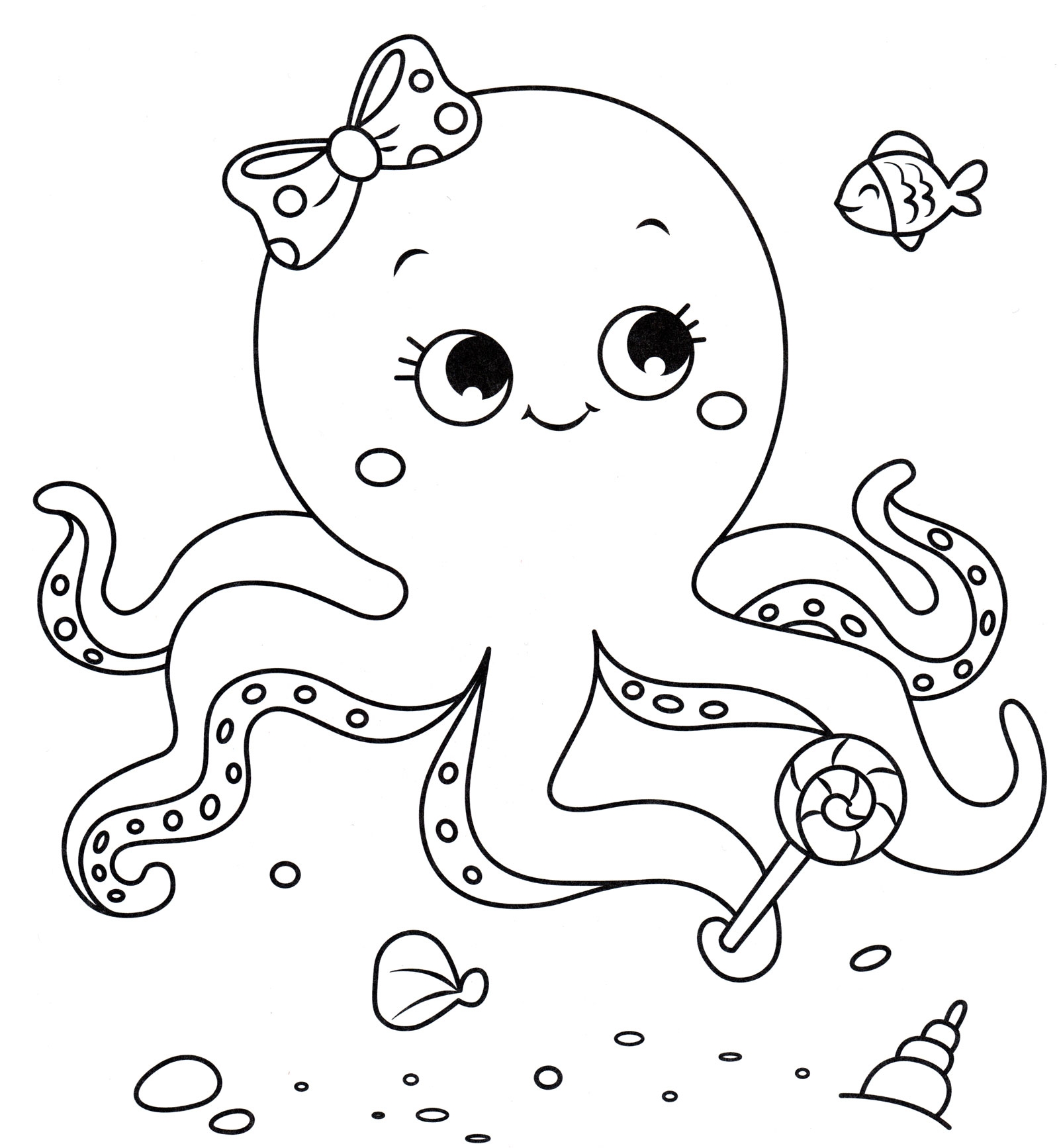Octopus Coloring Page Printable Printable New Year Banners