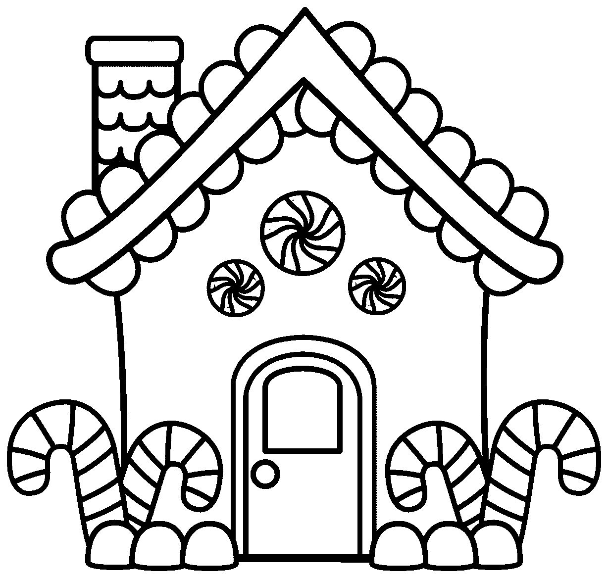 Outline Printable Gingerbread House Template Printable Printable 