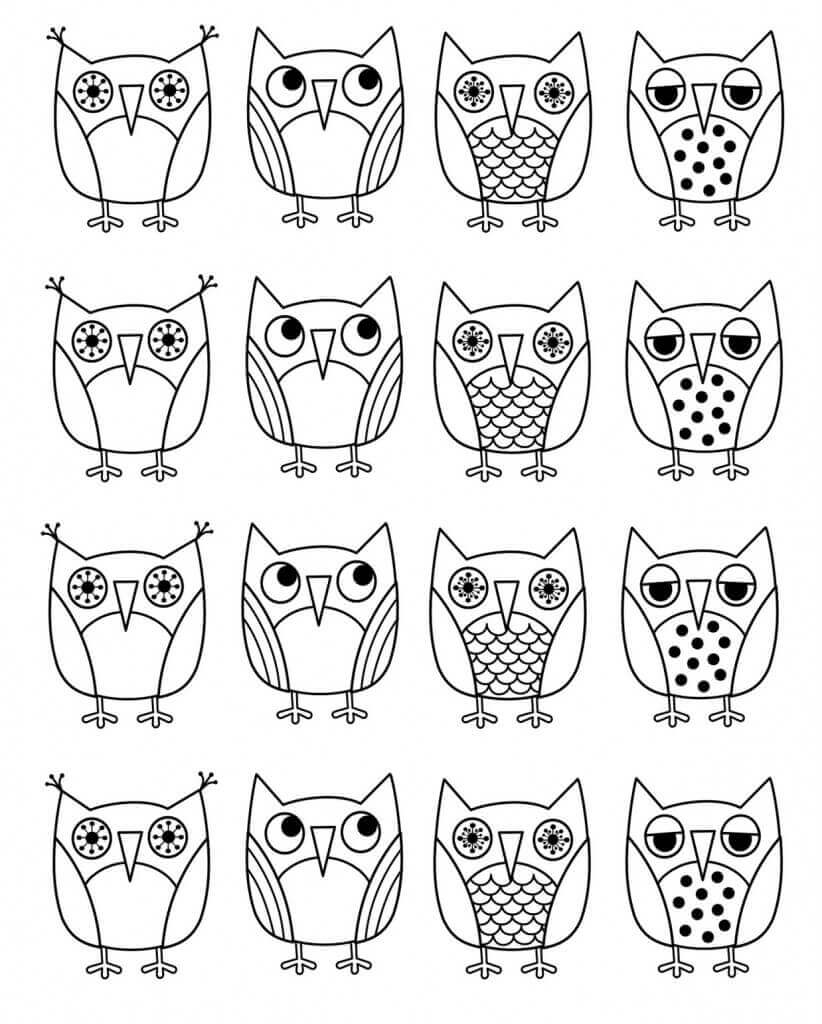 Owl Coloring Pages Printable Coloring Pages