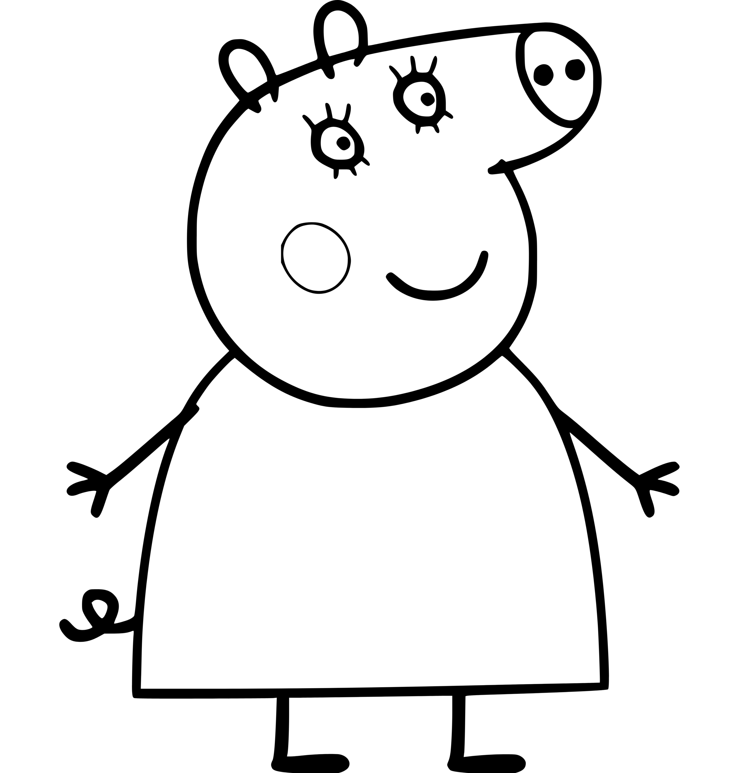 Peppa Pig Coloring Pages 37 Printable Sheets Simple To Draw Easy For 