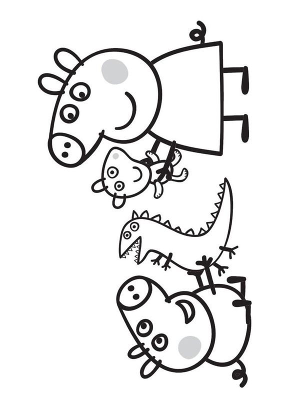 Peppa Pig Coloring Pages Free Printable PDF 