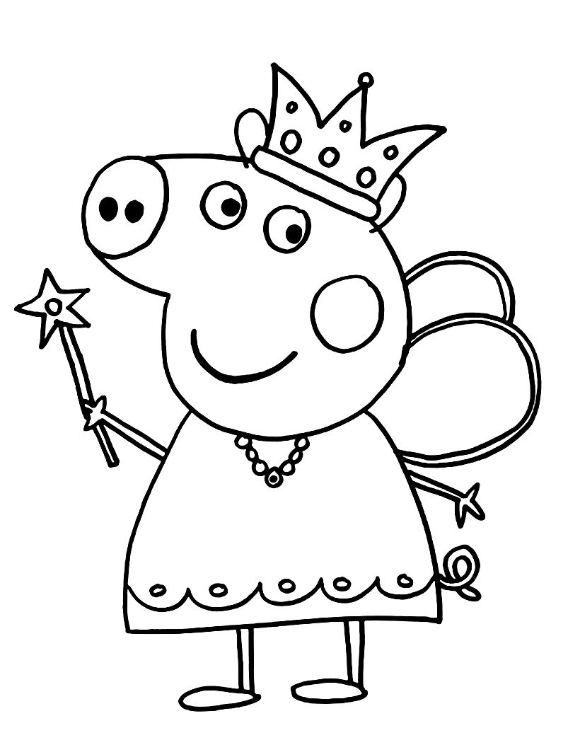 Peppa Pig Coloring Pages Free Printable PDF 