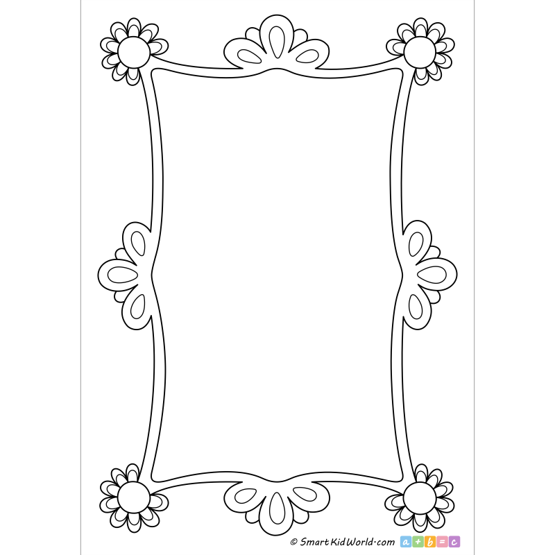 Picture Frame Coloring Page Printable Infoupdate