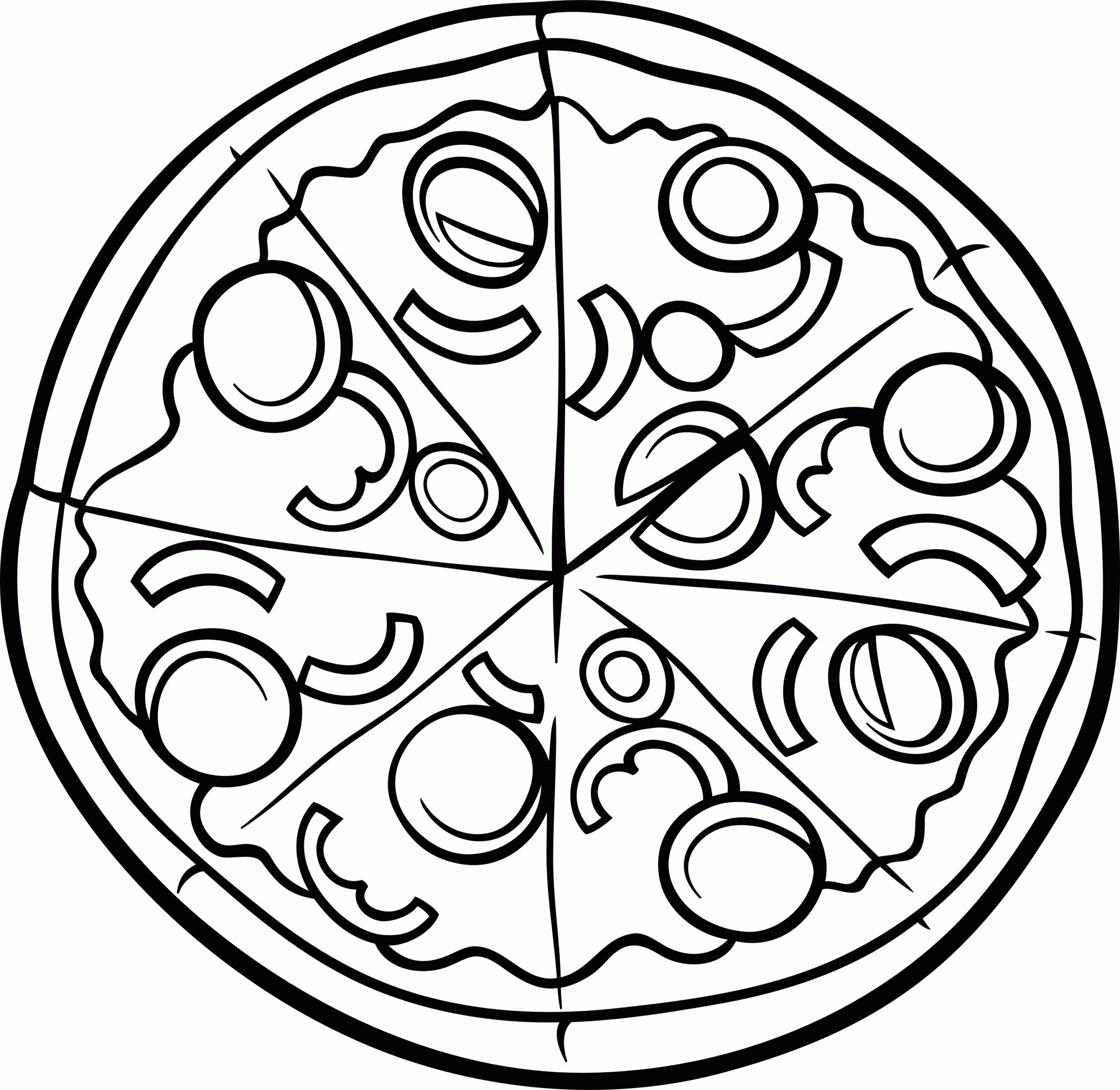 Pizza Coloring Pages Coloring Home