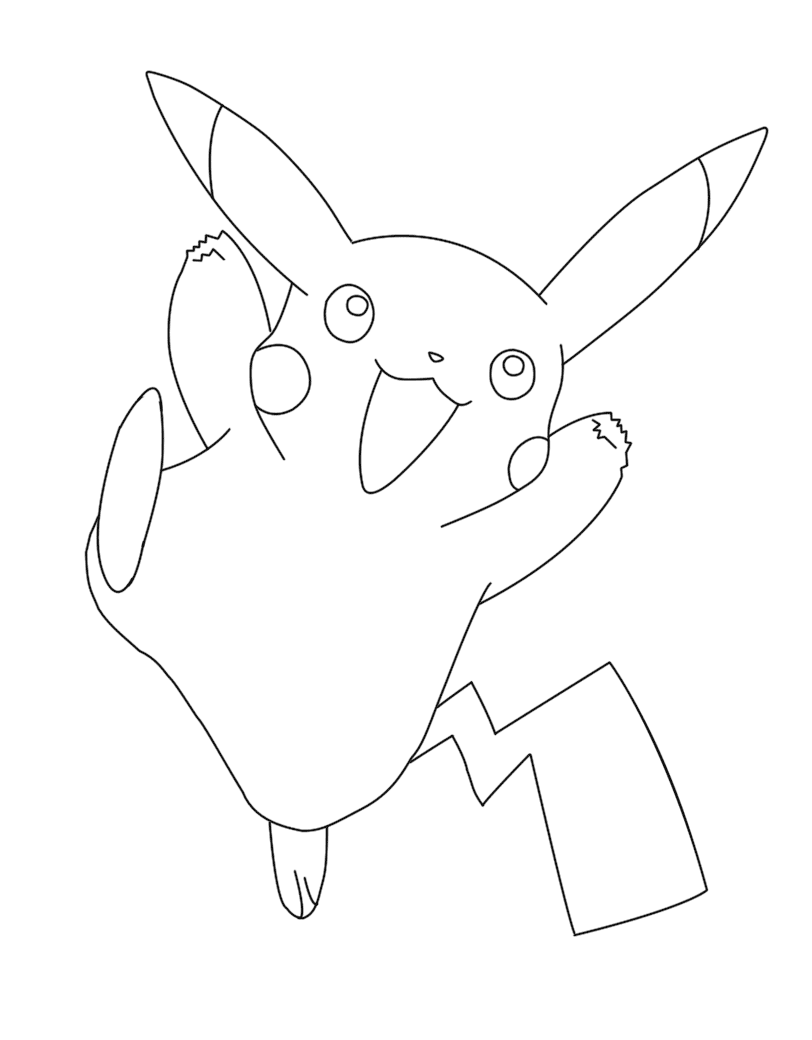 Pokemon Perso Pikachu Coloring Page Anime Coloring Pages