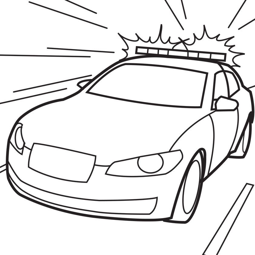 Police Car Coloring Pages To Print Coloring Home