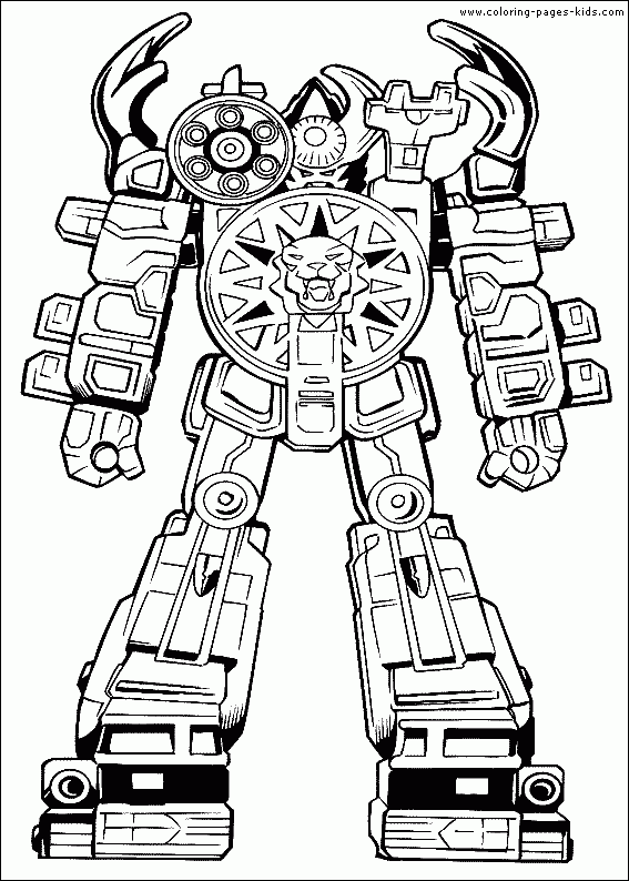 Power Rangers Color Page Printable Cartoon Coloring Pages