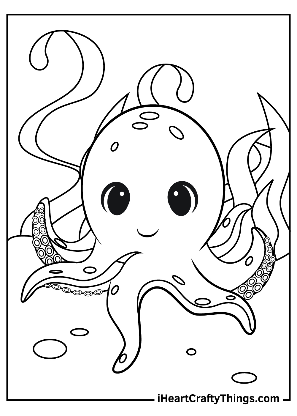 Preschool Octopus Coloring Page In 2021 Octopus Coloring Page Images 