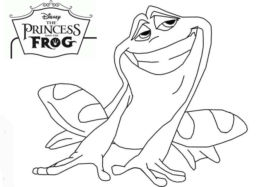 Princess And The Frog Coloring Page Coloring Home