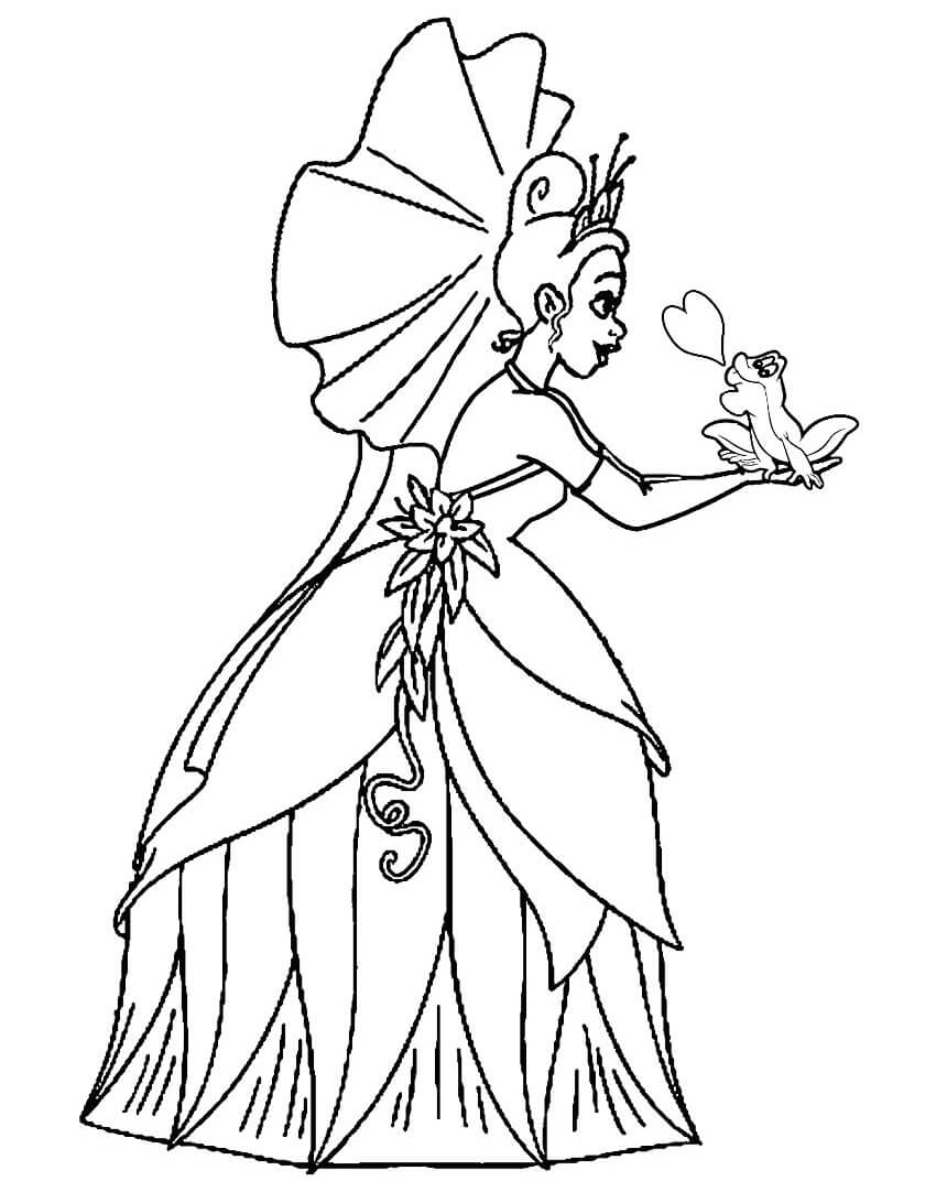 Princess And The Frog Coloring Page Free Printable Coloring Pages For 
