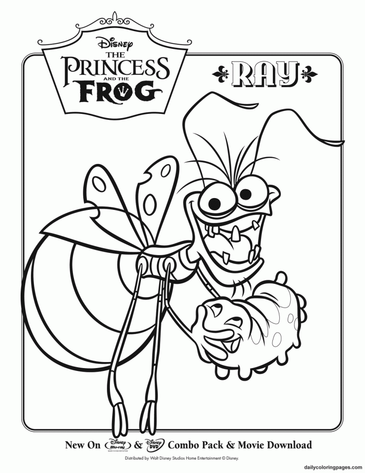 Princess And The Frog Coloring Pages To Print Coloring Home