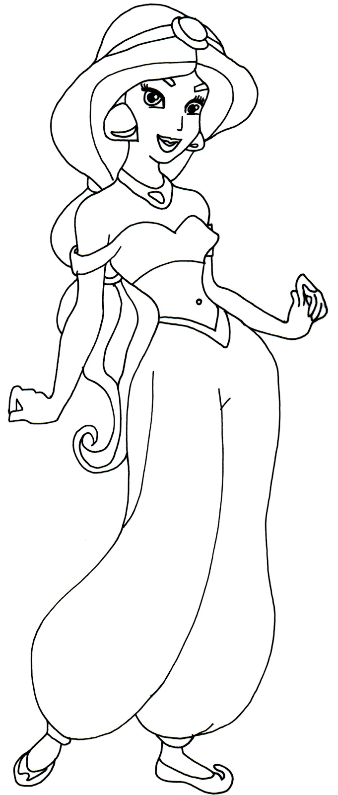 Princess Jasmine Coloring Pages To Download And Print For Free