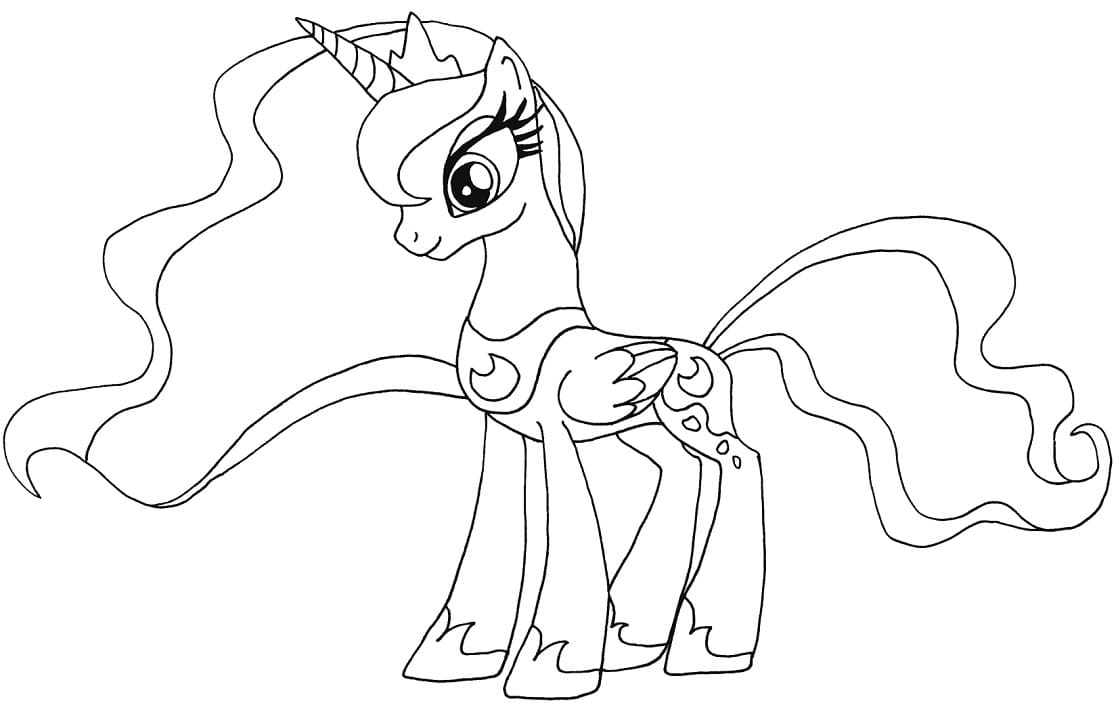 Princess Luna MLP Coloring Page Free Printable Coloring Pages For Kids