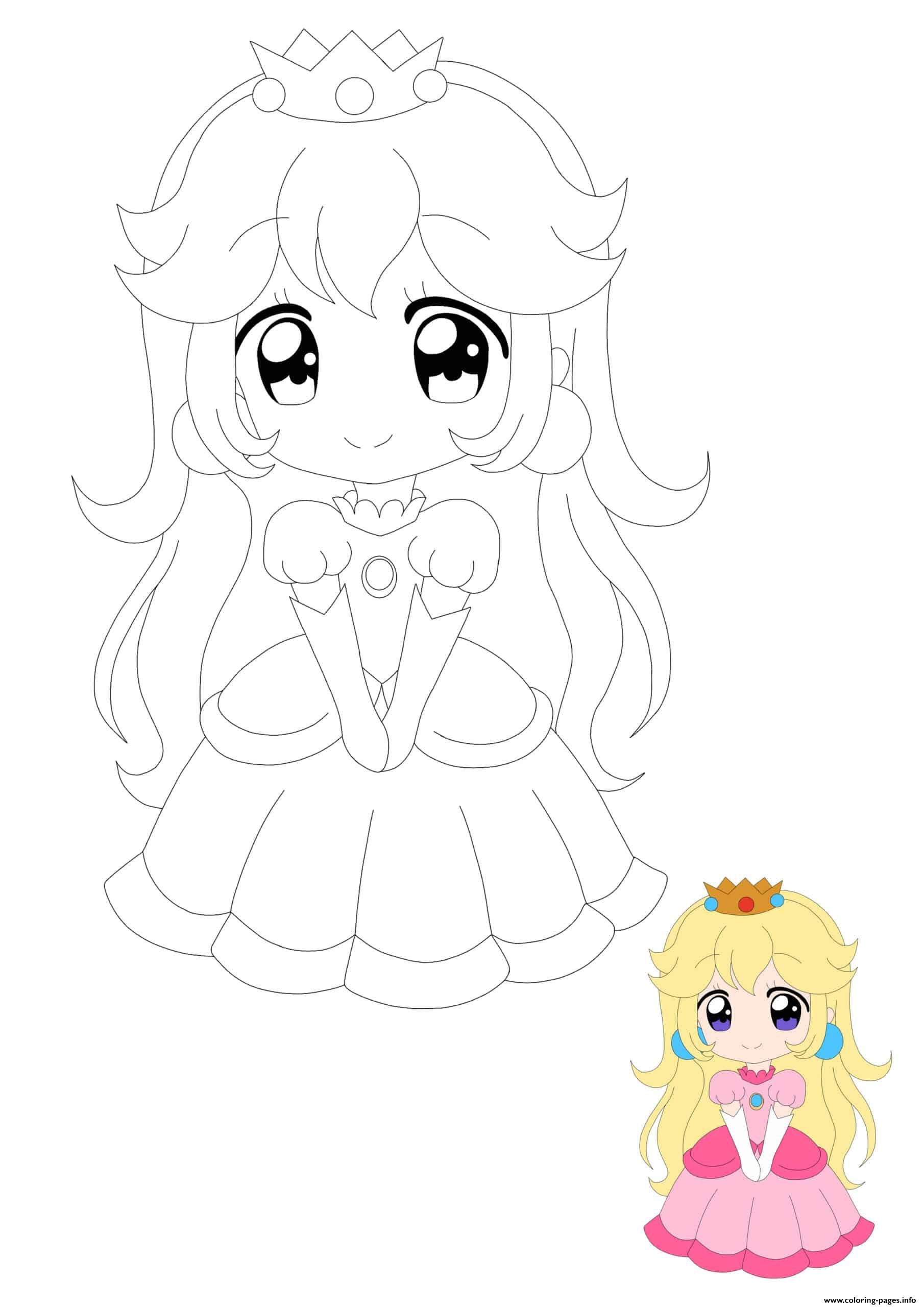 Princess Peach Coloring Page