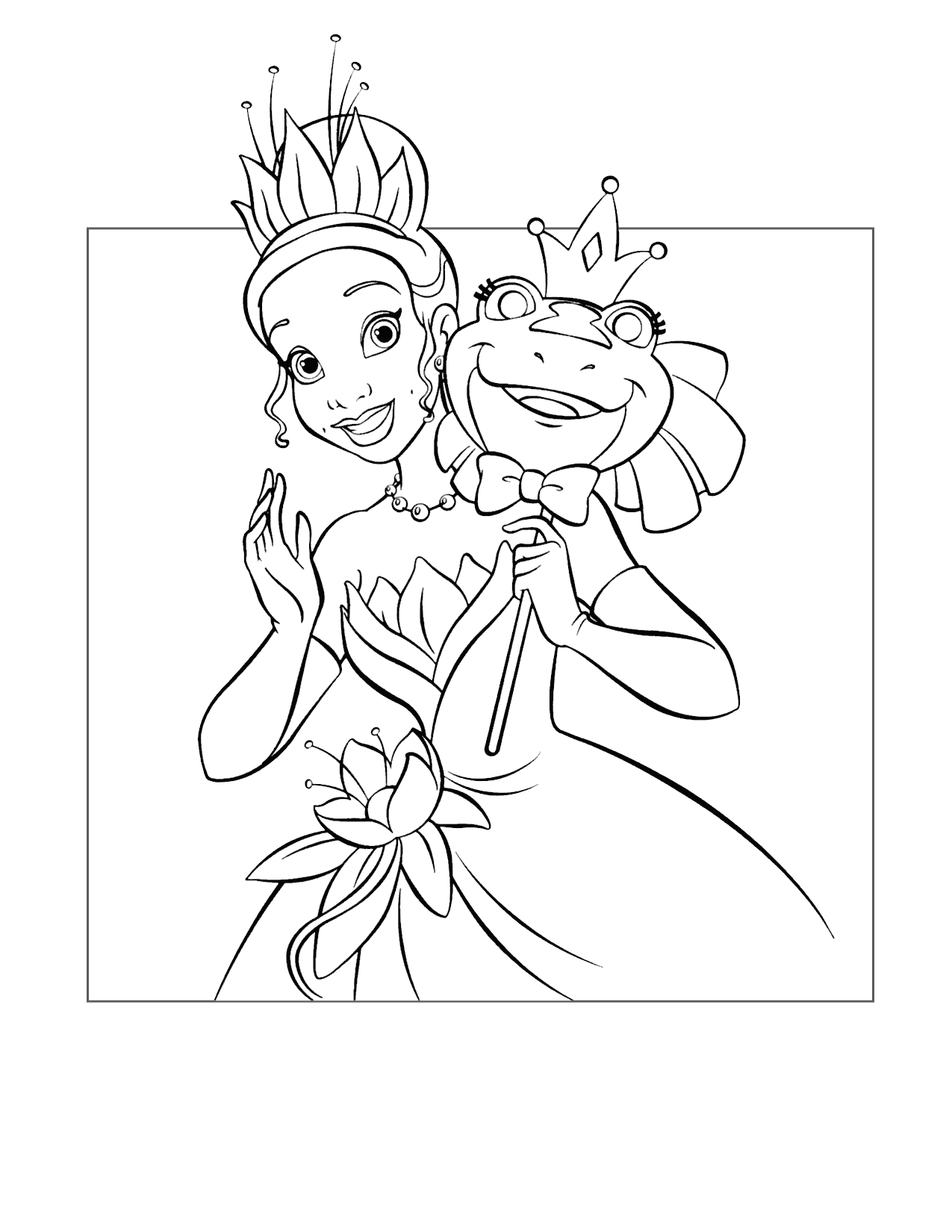 Princess Tiana Coloring Pages Printable Coloring Pages FREE