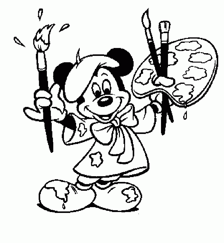 Print Mickey Mouse Coloring Pages Coloring Home