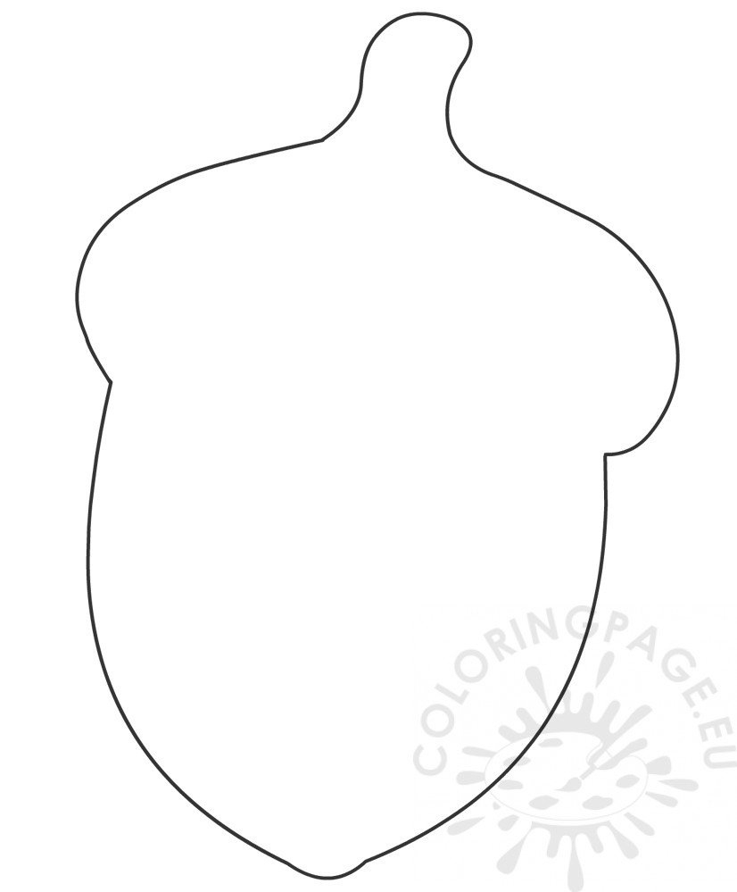 Printable Acorn Template Coloring Page Acorn Template Free