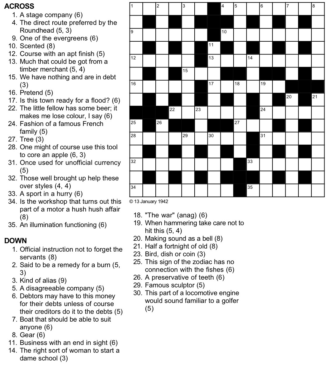 Printable Atlantic Cryptic Crosswords Puzzle Of The Day James 
