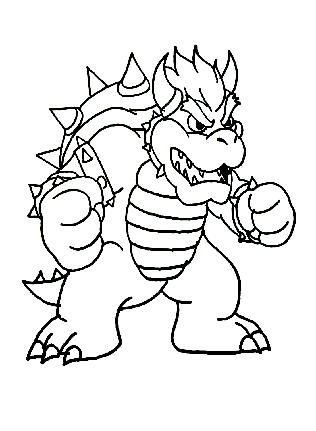 Printable Bowser Mario Coloring Page Free Printable Coloring Pages