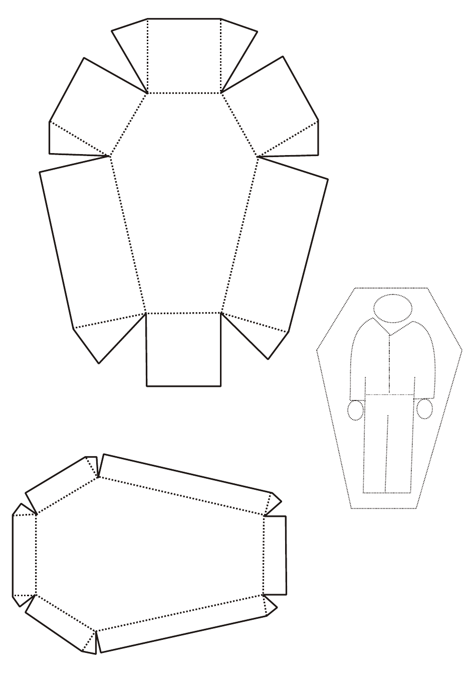Printable Coffin Box Templates Printable Templates Free