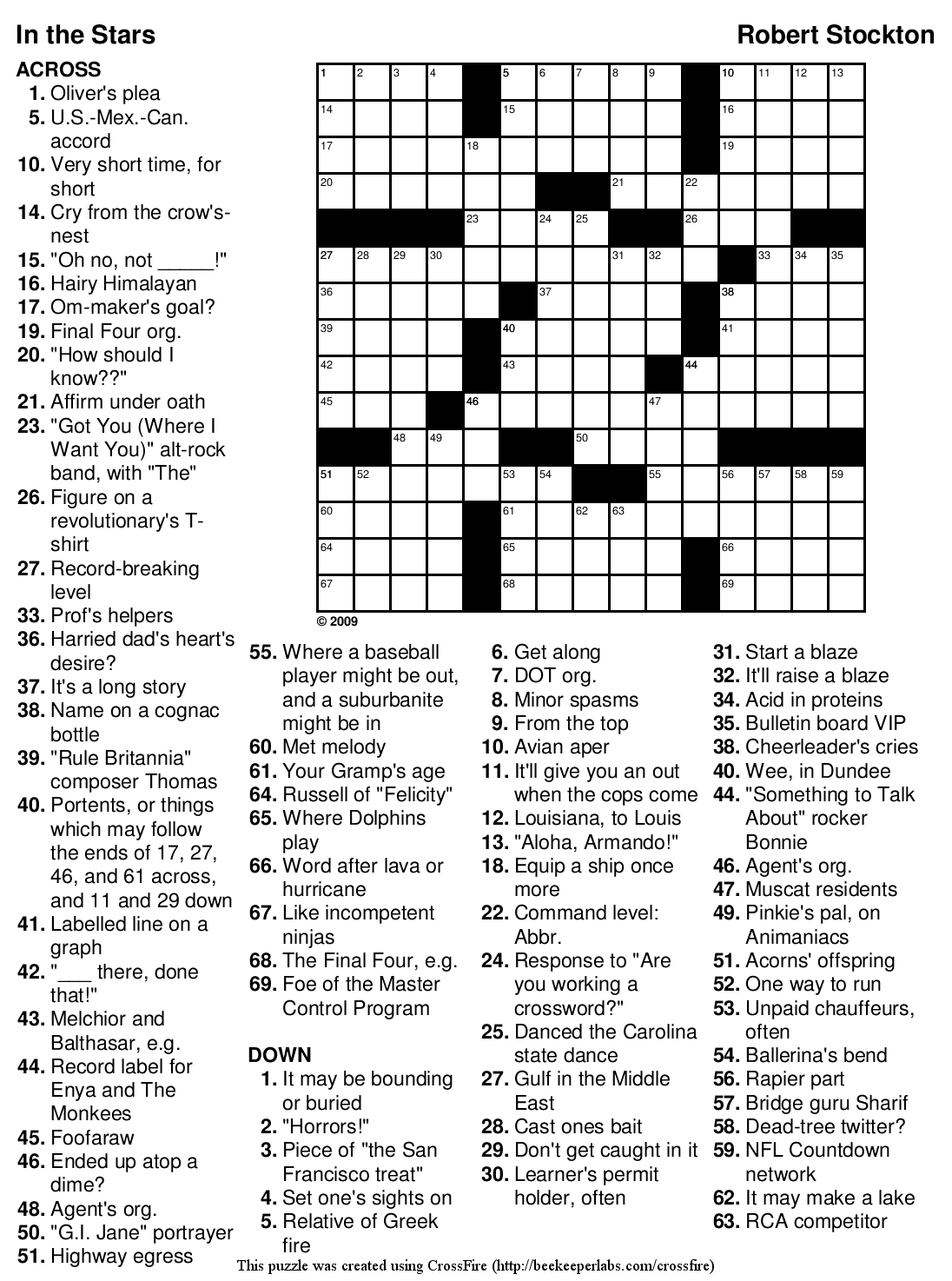Printable Daily Crossword Puzzle