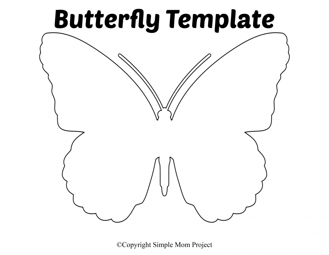 Printable Full Page Butterfly Template Printable Templates