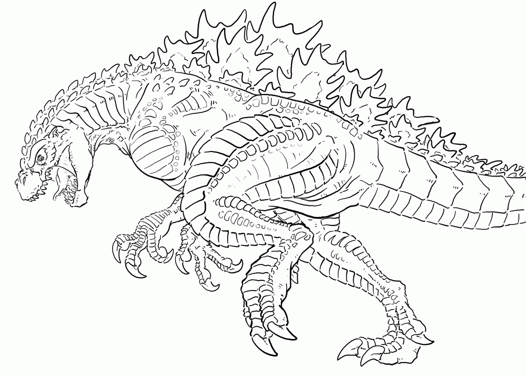 Printable Godzilla Coloring Pages Coloring Home