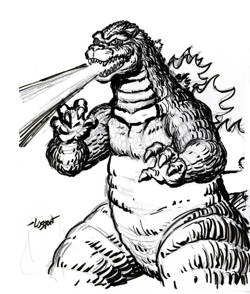 Printable Godzilla Coloring Pages Coloring Home