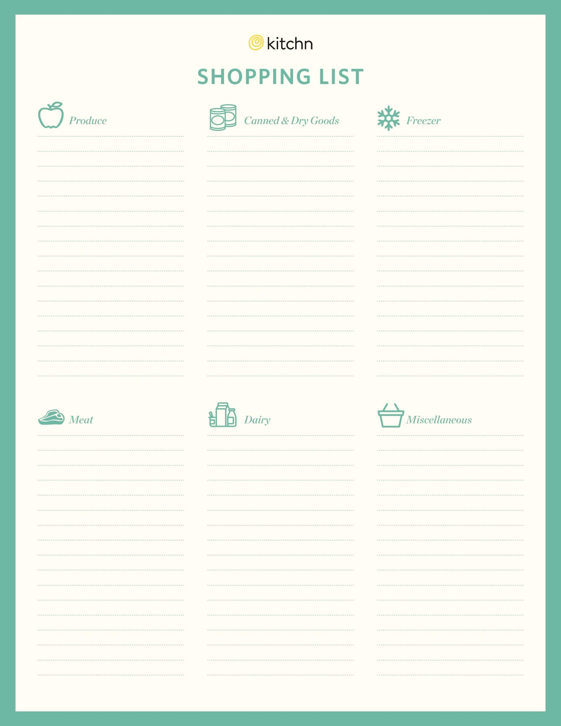 Printable Grocery List Template Free Ziplist Grocery List Template 