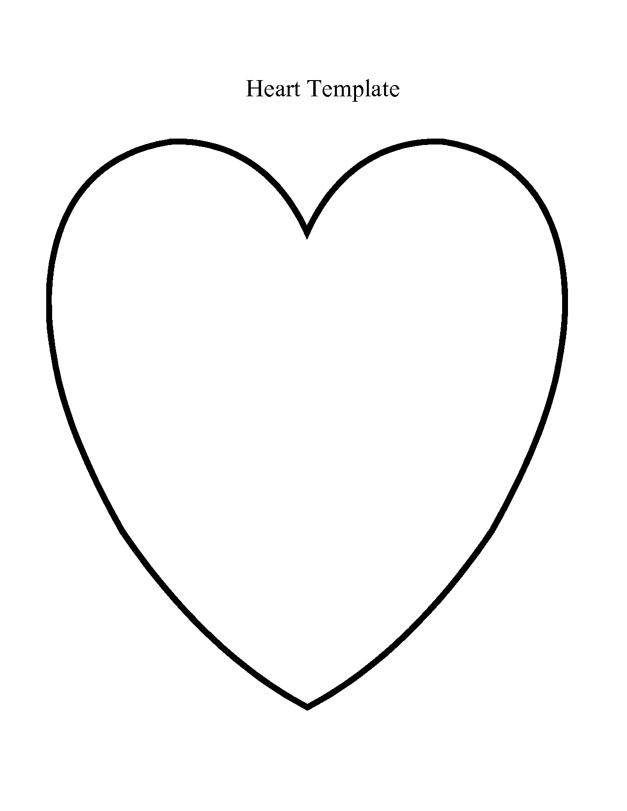 Printable Heart Shape Template ClipArt Best
