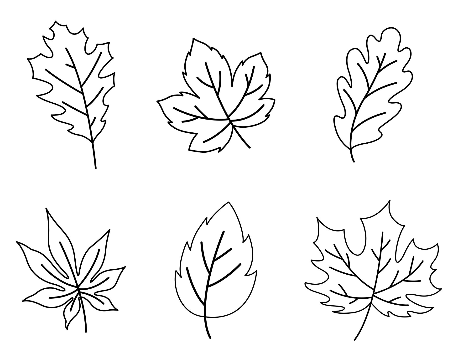 Printable Leaf Shapes