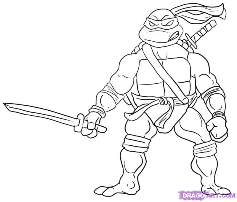 Printable Ninja Turtles Coloring Pages Coloring Home