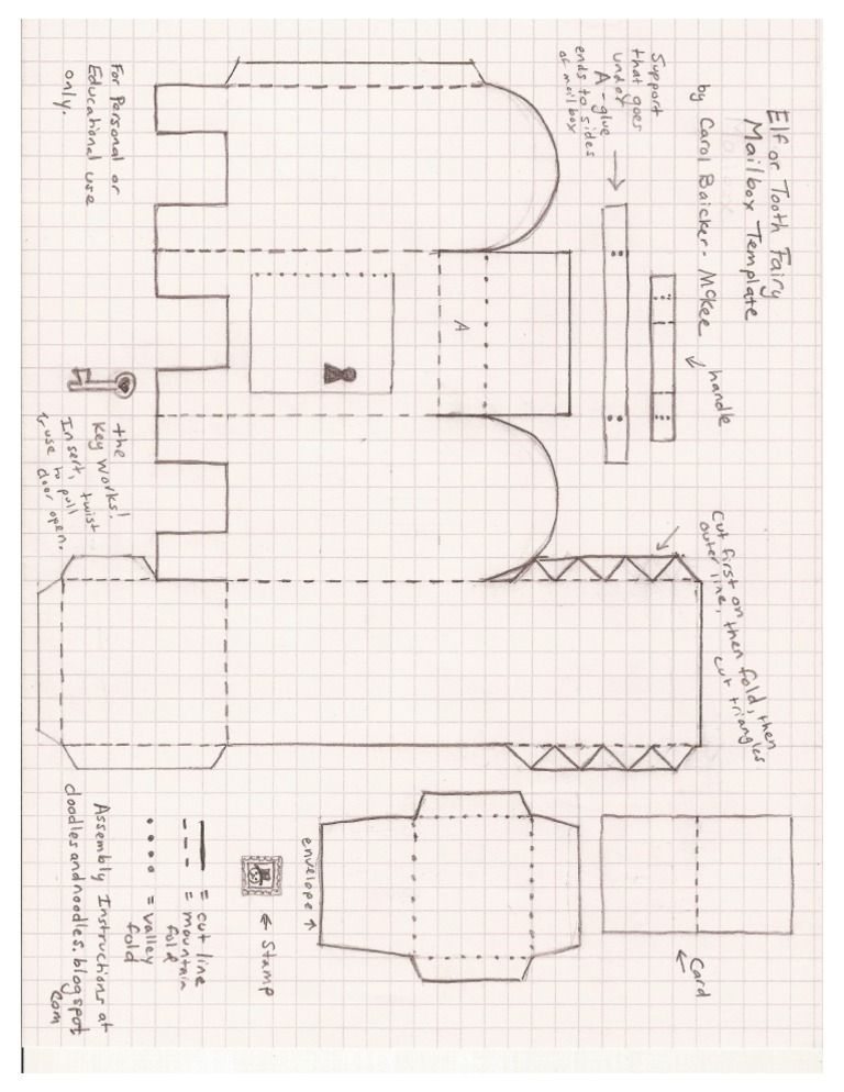 Printable Paper Mailbox Template Linda Bail