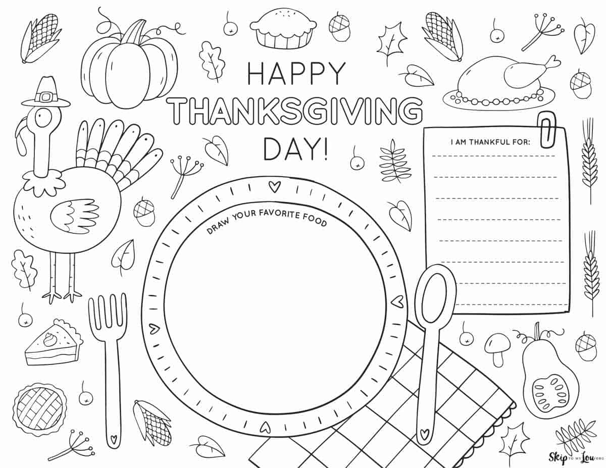 Printable Placemats Templates Calendar Printables