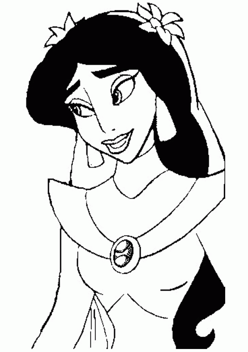 Printable Princess Jasmine Coloring Pages Coloring Home