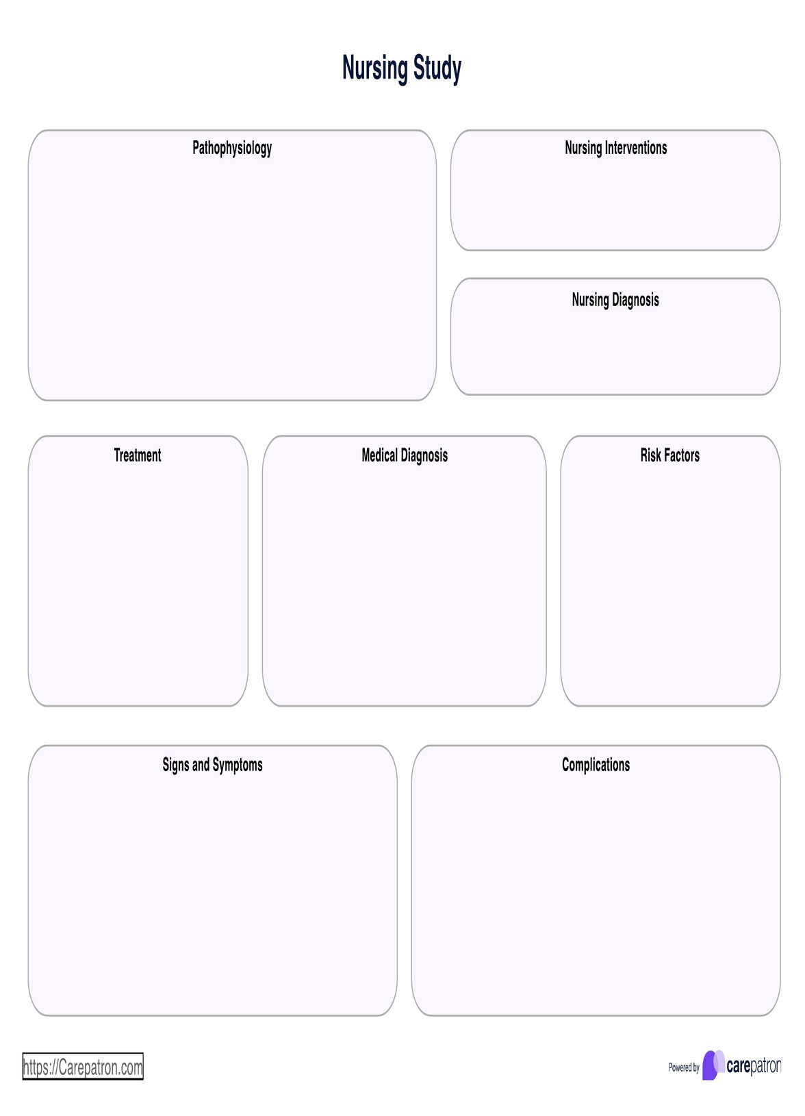 Printable Printable Nursing Study Template