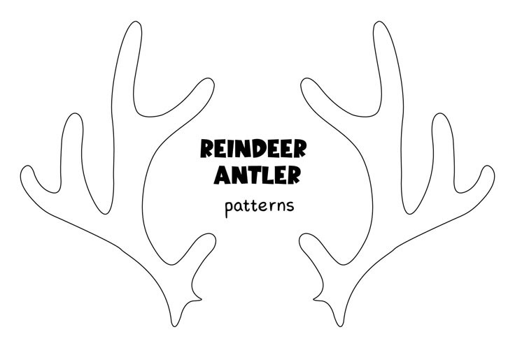 Printable Reindeer Antler Patterns For Wildlife Enthusiasts
