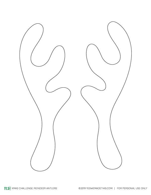 Printable Reindeer Antler Template YES We Made This Reindeer