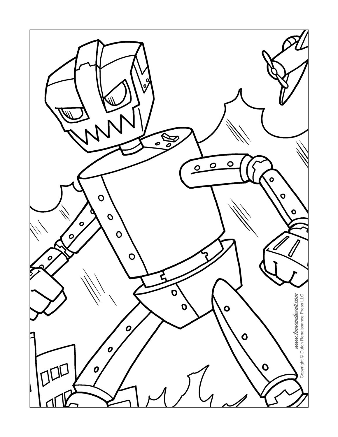 Printable Robot Coloring Pages Coloring Pages For Kids Tim 39 s Printables