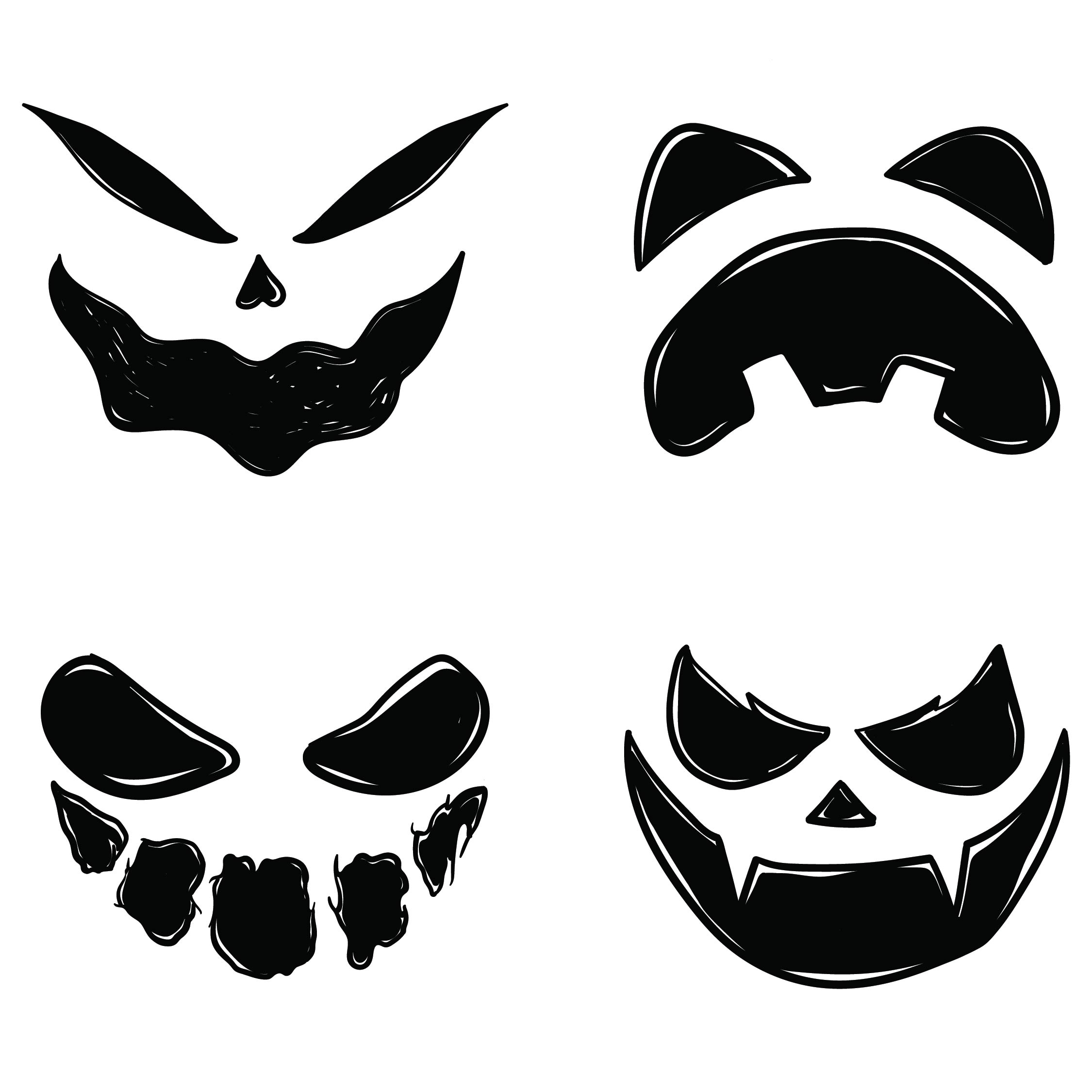 Printable Scary Pumpkin Carving Templates