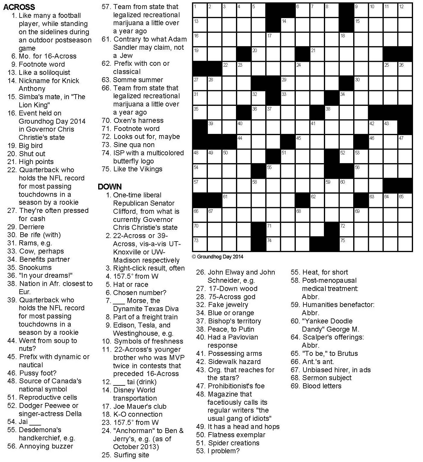 Printable Themed Crossword Puzzles
