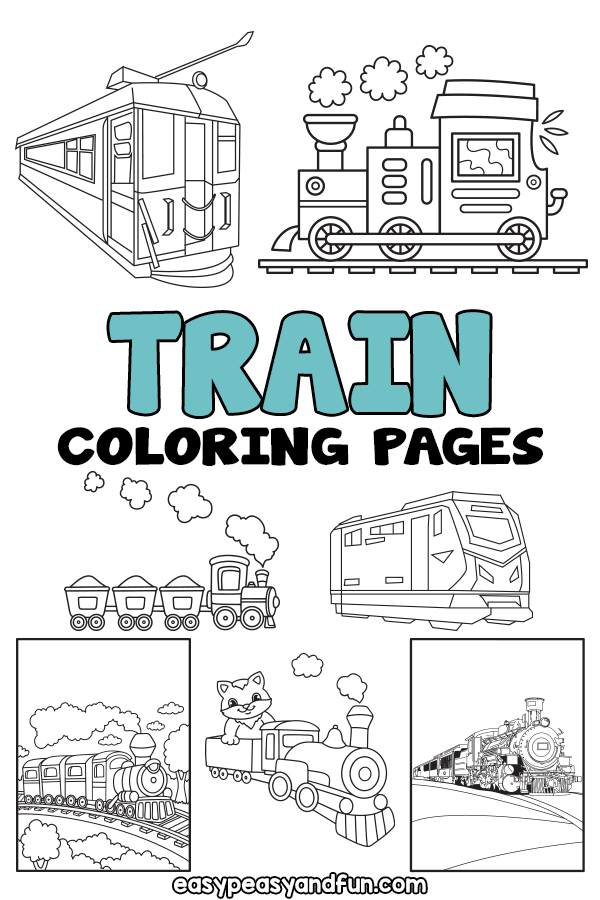 Printable Train Coloring Pages 30 Sheets To Color Easy Peasy And Fun
