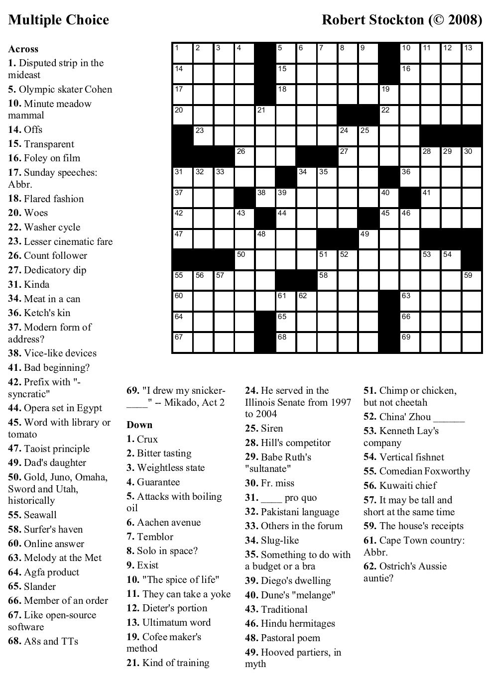 Printable Usa Today Crossword Puzzle Archives James Crossword Puzzles