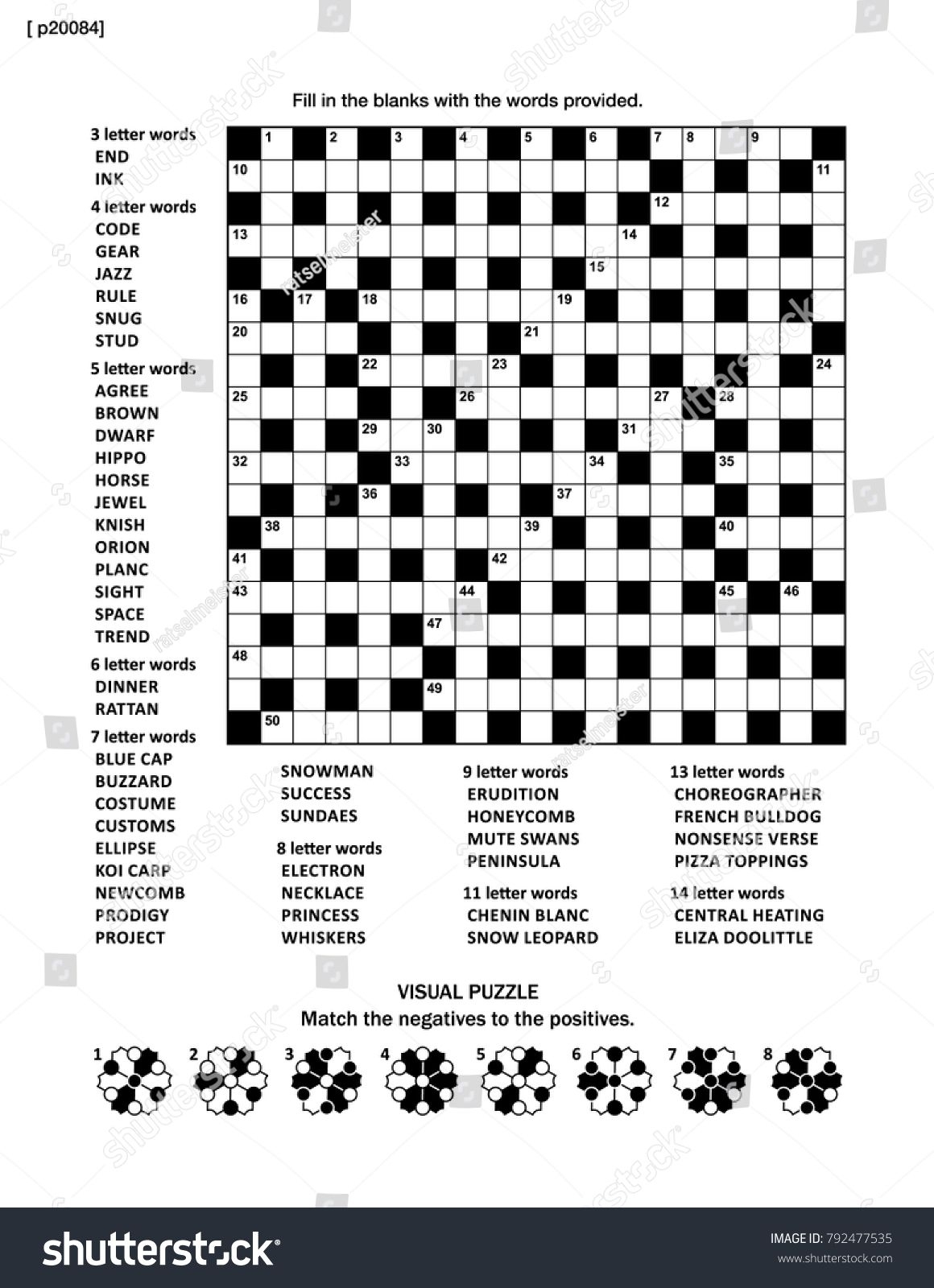 Puzzle Page With Two Puzzles 19X19 Criss Cross Kriss Kross Fill 