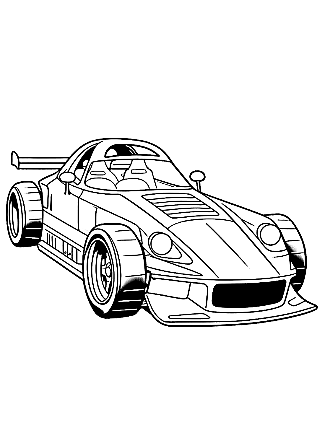 Racing Car Color Pages For Kids Free Printable Coloring Pages