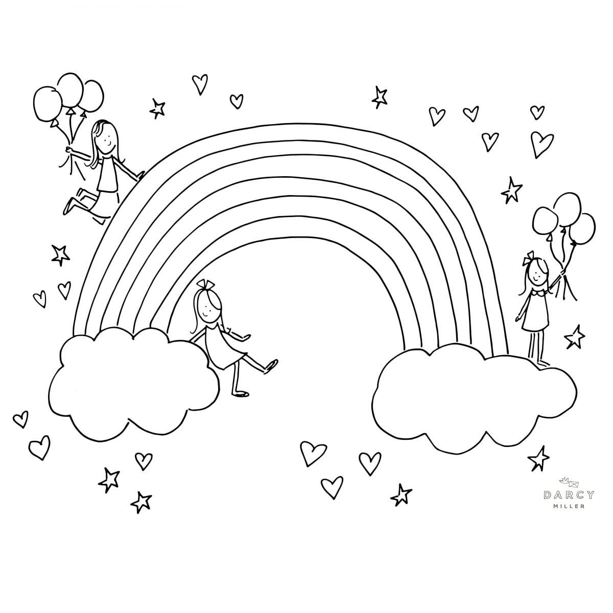 Rainbow Coloring Pages Coloring Home